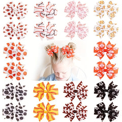 2pcs Children's Bow Hair Clip Set for Sports Hair Accessories