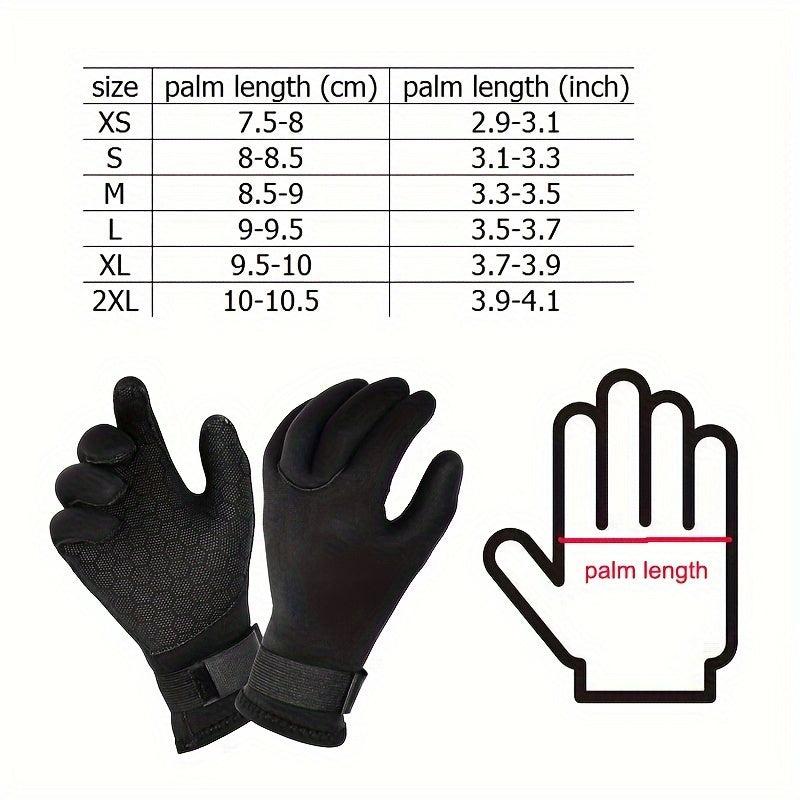 3mm Neoprene Diving Gloves Warm Non-slip Fishing Swimming Gloves