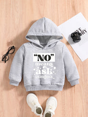 NO MEANS ASK GRANDMA Baby Hooded Sweatshirt