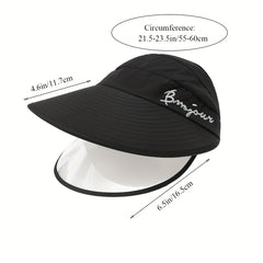 Large Brim Anti UV Sun Protection Visor Hat for Outdoor Sport