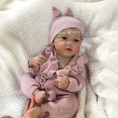 45 72 50 Pink Vinyl Youngsters Individual Doll with Rooted Hair & 3D Pa