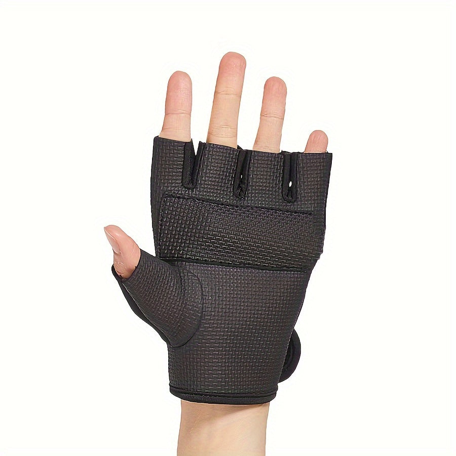 Men's Non-Slip Half Finger Gloves - Breathable Outdoor Sports Cycling Gloves