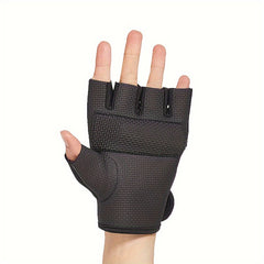 Men's Non-Slip Half Finger Gloves - Breathable Outdoor Sports Cycling Gloves