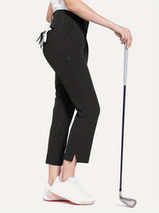 Women's High Waist Golf Pants with Slit Trim Athletic Design