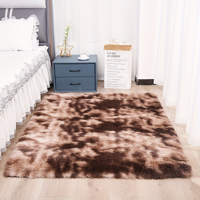 Luxurious Silk Fur Rug for Bedroom and Living Room