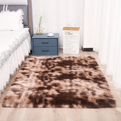Luxurious Silk Fur Rug for Bedroom and Living Room
