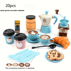 Kids Afternoon Tea Party Playset with Coffee Maker, Cakes & More