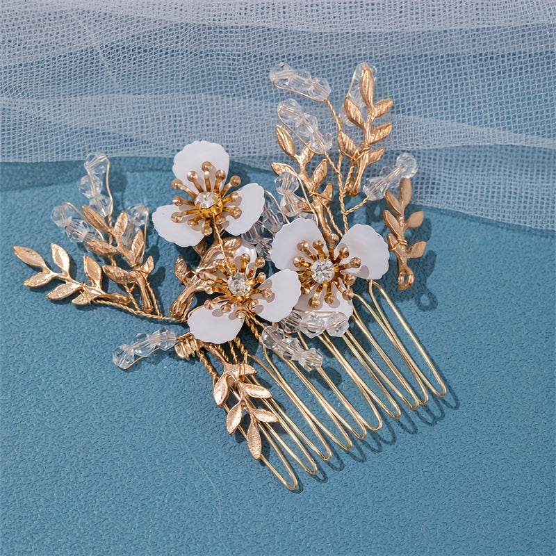 Girls Rhinestone Hairpin Vintage Flower Fairy Hair Accessories