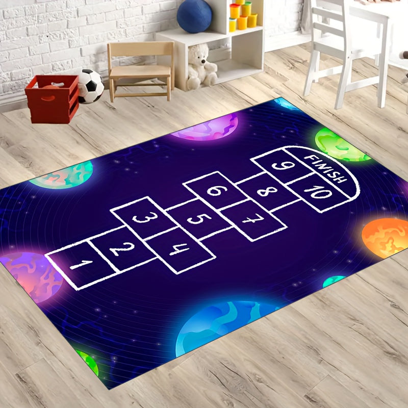 Hop & Count Hopscotch Rugs Soft Carpet Children Floor Game Mat