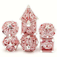 7pcs Hollow Metal Magic Eye Dice Set for Table Games