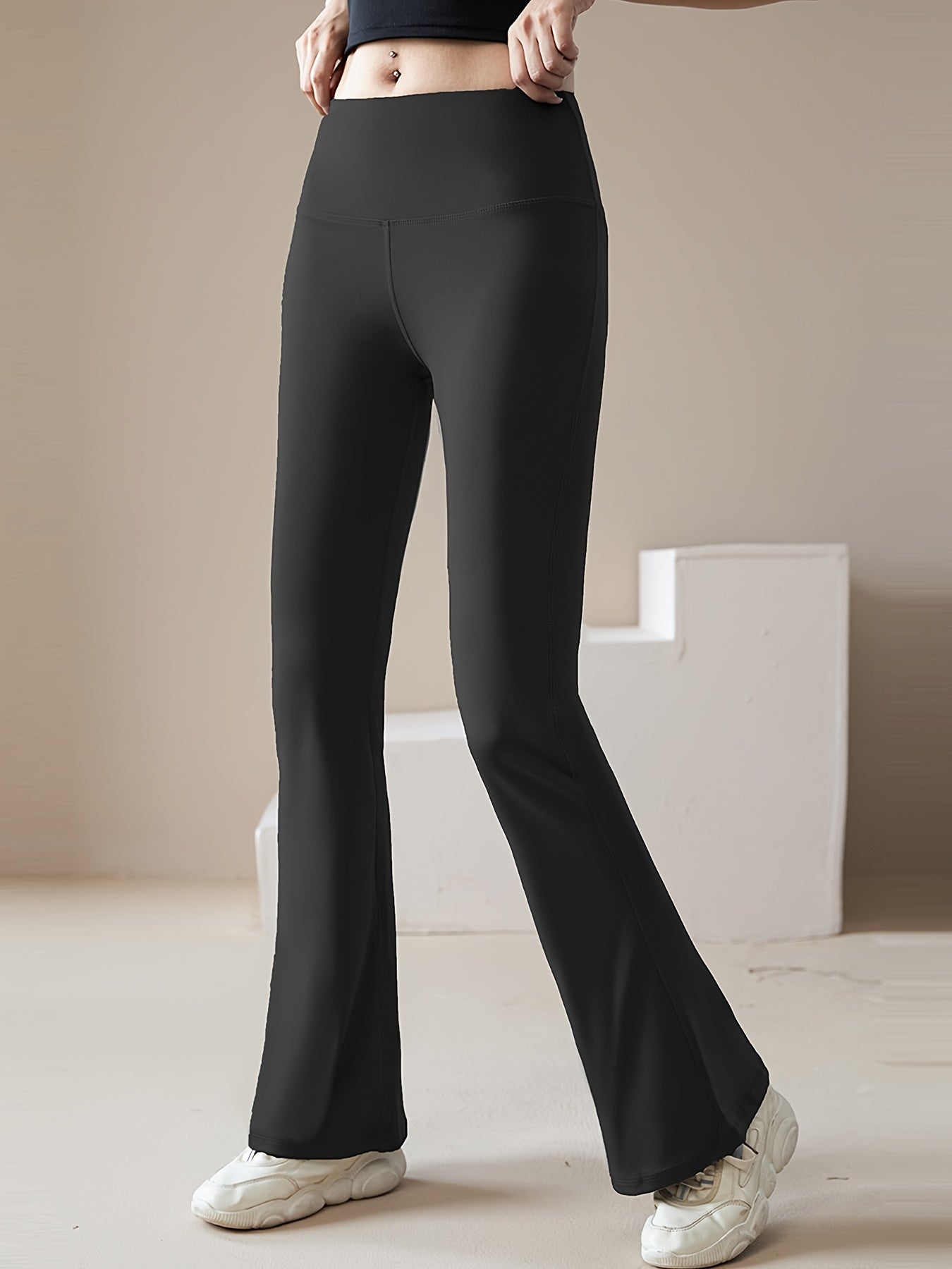 Seamless Quick Drying Yoga Flared Pants Fitness Leggings