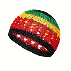 6pcs Hollow Out Crochet Beanie Elastic Head Wraps Unisex Breathable Skull Cap