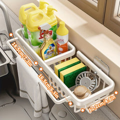 Kitchen Sink Rack Wall Hanging Drain Rack Sponge Rag Storage Rack