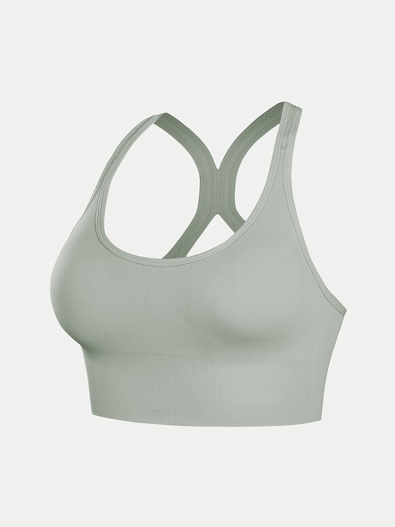Criss Cross Back Sports Bra Push Up Shockproof Bra