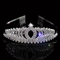 Rhinestone Queen Crown Tiara Headband Bridal Wedding Hair Accessory