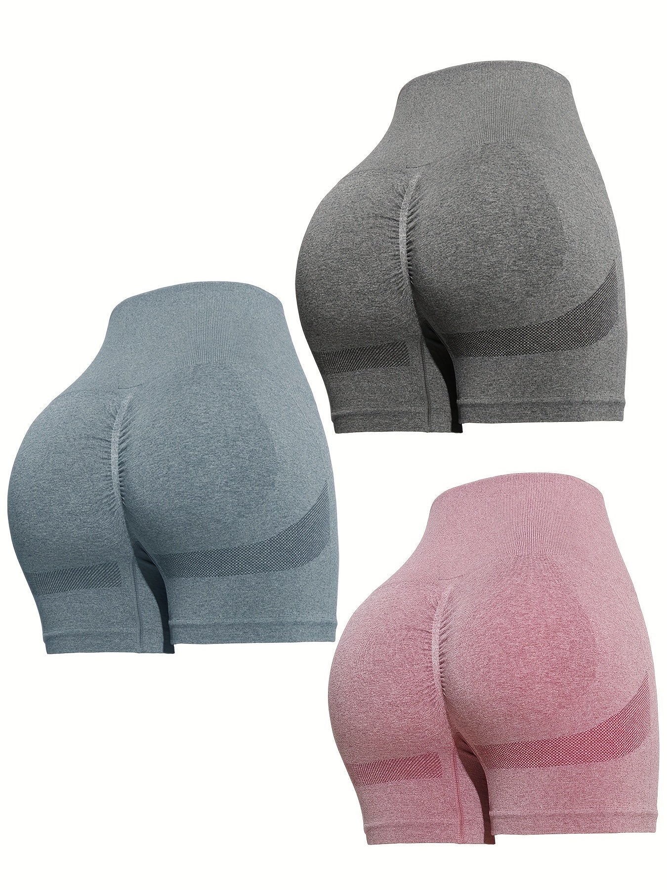 3 Pack Biker Shorts High Waist Sporty Leggings