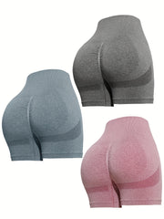 3 Pack Biker Shorts High Waist Sporty Leggings