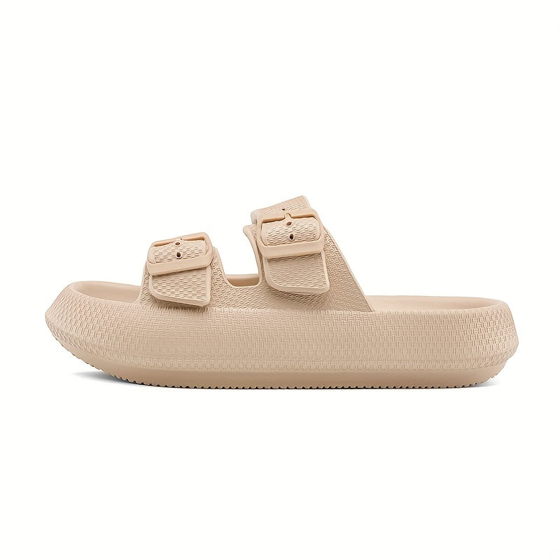 Men's Non Slip Platform Slides Soft Sole Cloud Slides For Indoor Outdoor