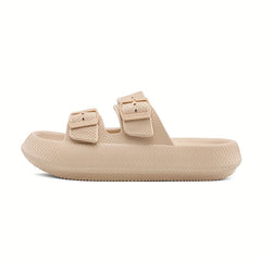 Men's Non Slip Platform Slides Soft Sole Cloud Slides For Indoor Outdoor