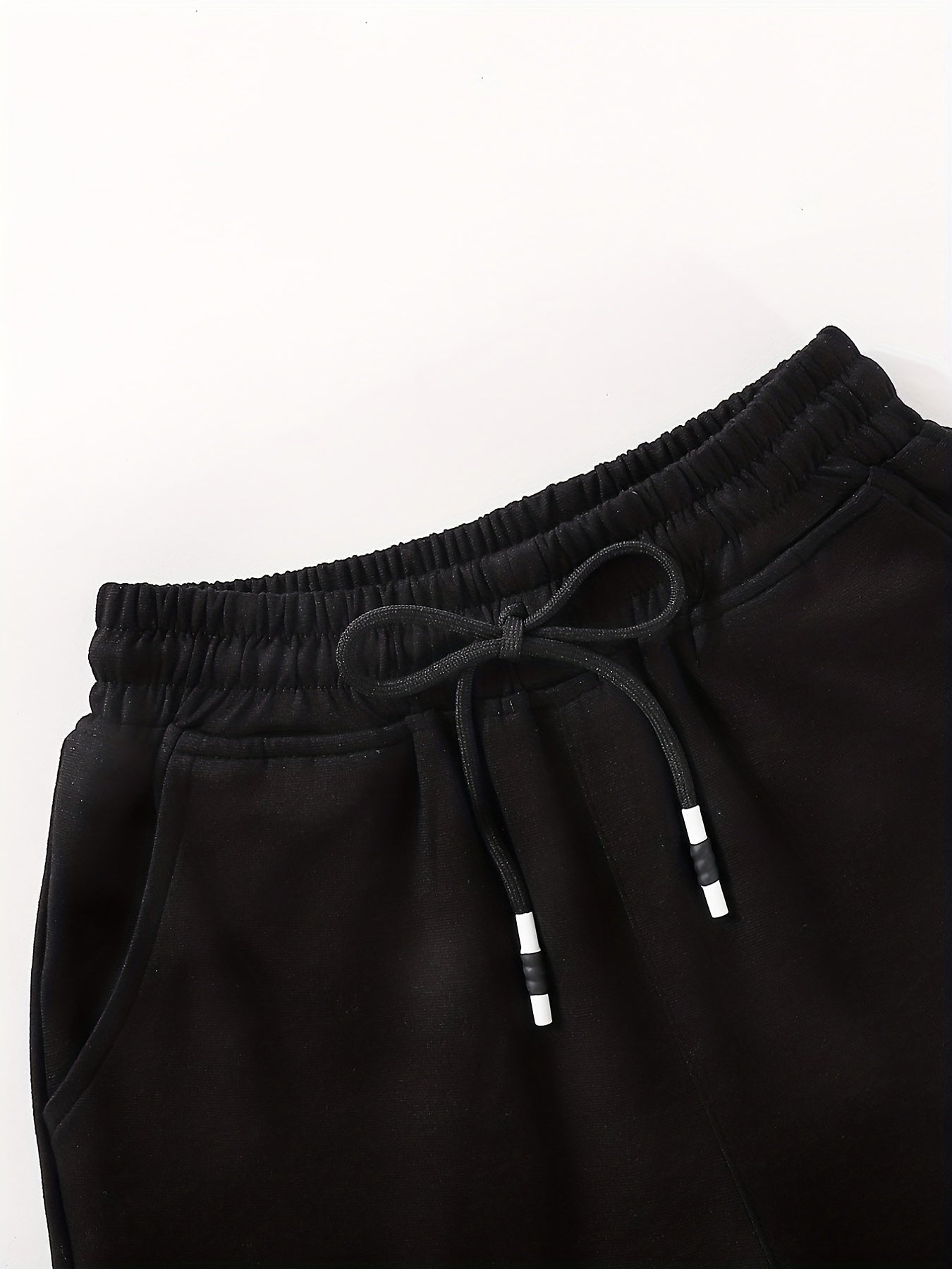 Boys Casual Solid Cargo Pants Elastic Waist Jogger Pants