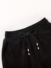 Boys Casual Solid Cargo Pants Elastic Waist Jogger Pants