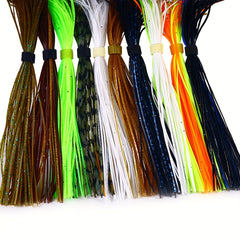 500 Silicone Fishing Line Skirts + 13 Rubber Wires for DIY Lures Bundle