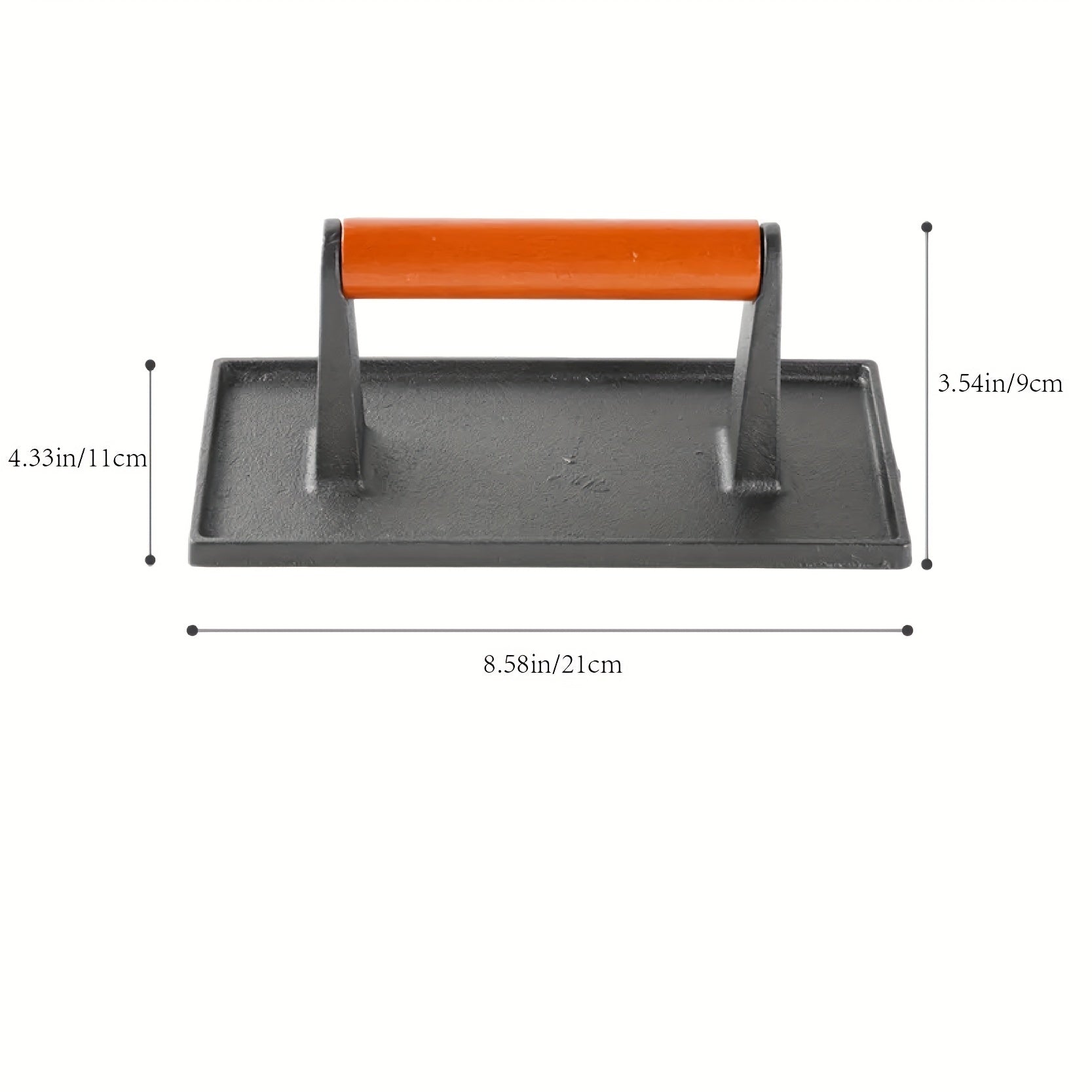 Cast Iron Grill Press with Wooden Handle