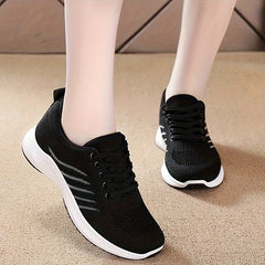 Breathable Heighten Woven Running Shoes Lightweight Thick Bottom
