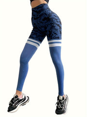 Camouflage Stripes Yoga Pants High Waist Leggings