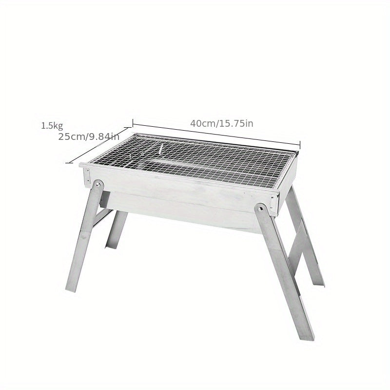 Portable Charcoal Grill for Camping Hiking Picnics - Folding BBQ Grill