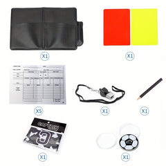 Football Referee Kit w/ Cards, Coin, Whistle, Armband