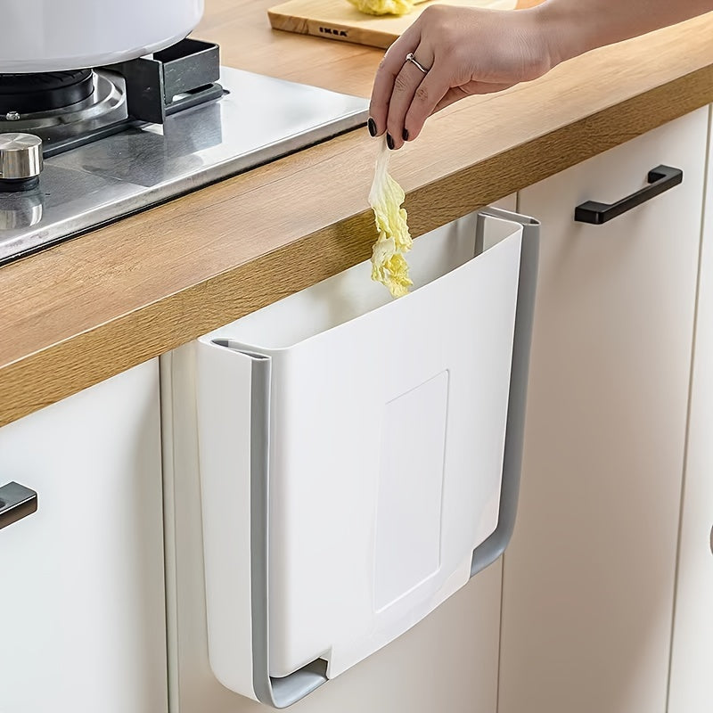 1pc Hanging Folding Trash Can Bin For Kitchen Cabinet Door