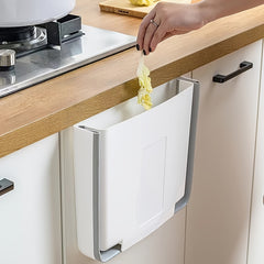 1pc Hanging Folding Trash Can Bin For Kitchen Cabinet Door