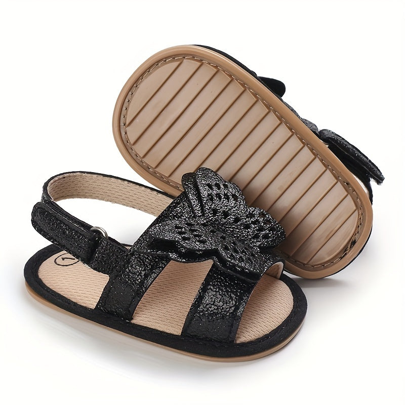 Girls Bowknot Sandals Lightweight Non Slip Comfy Crib Shoes