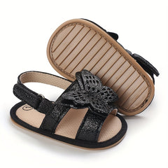 Girls Bowknot Sandals Lightweight Non Slip Comfy Crib Shoes