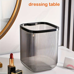 Desktop Trash Can With Phone Bracket Translucent Small Trash Can