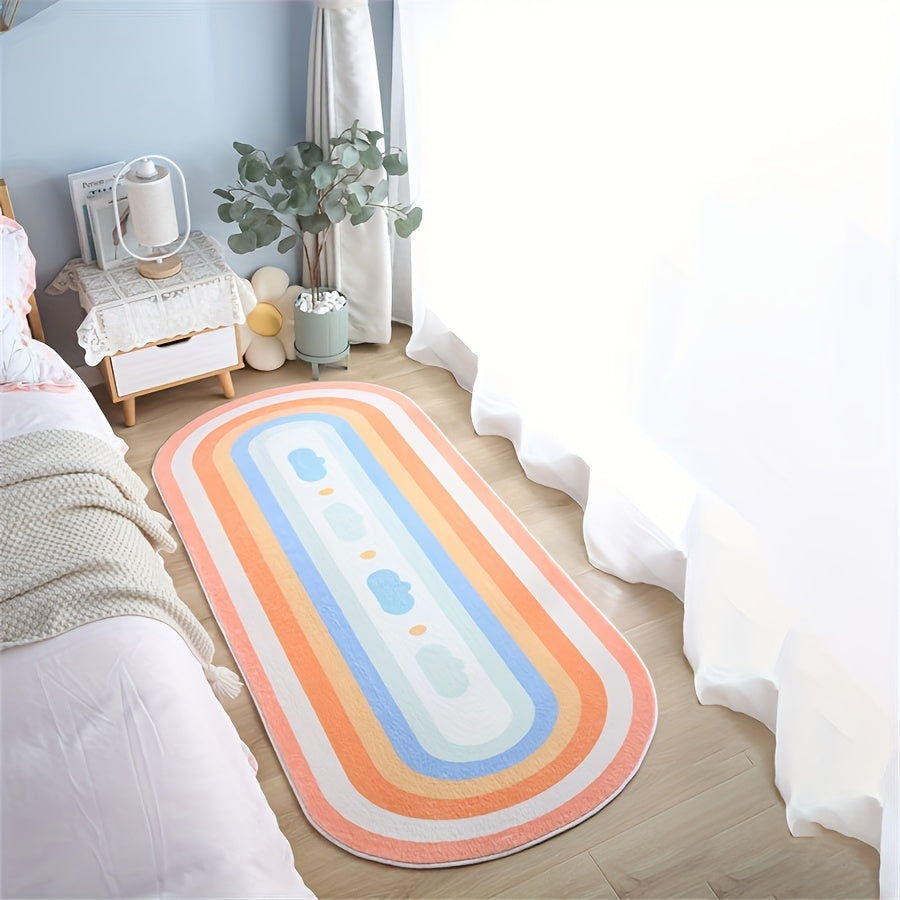 Warm Area Rug Hand Washable Floor Mat Fluffy Decorative Carpet