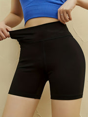 Solid Sports Yoga Shorts Fitness Active Biker Shorts