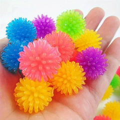 20pcs TPR Mini Burr Ball Sole Massage Balls Sensory Fidget Toys Mixed Colors