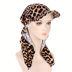 Leopard Paisley Print Baseball Cap Boho Turban Hats For Women