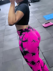 Tie Dye Seamless Leggings High Waisted Yoga Pants