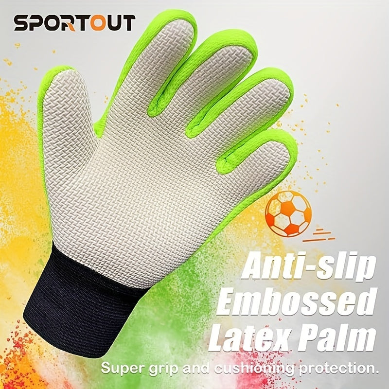 Soccer Goalkeeper Gloves Double Wrist Protection Latex Gloves