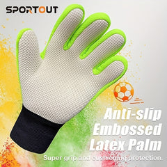 Soccer Goalkeeper Gloves Double Wrist Protection Latex Gloves