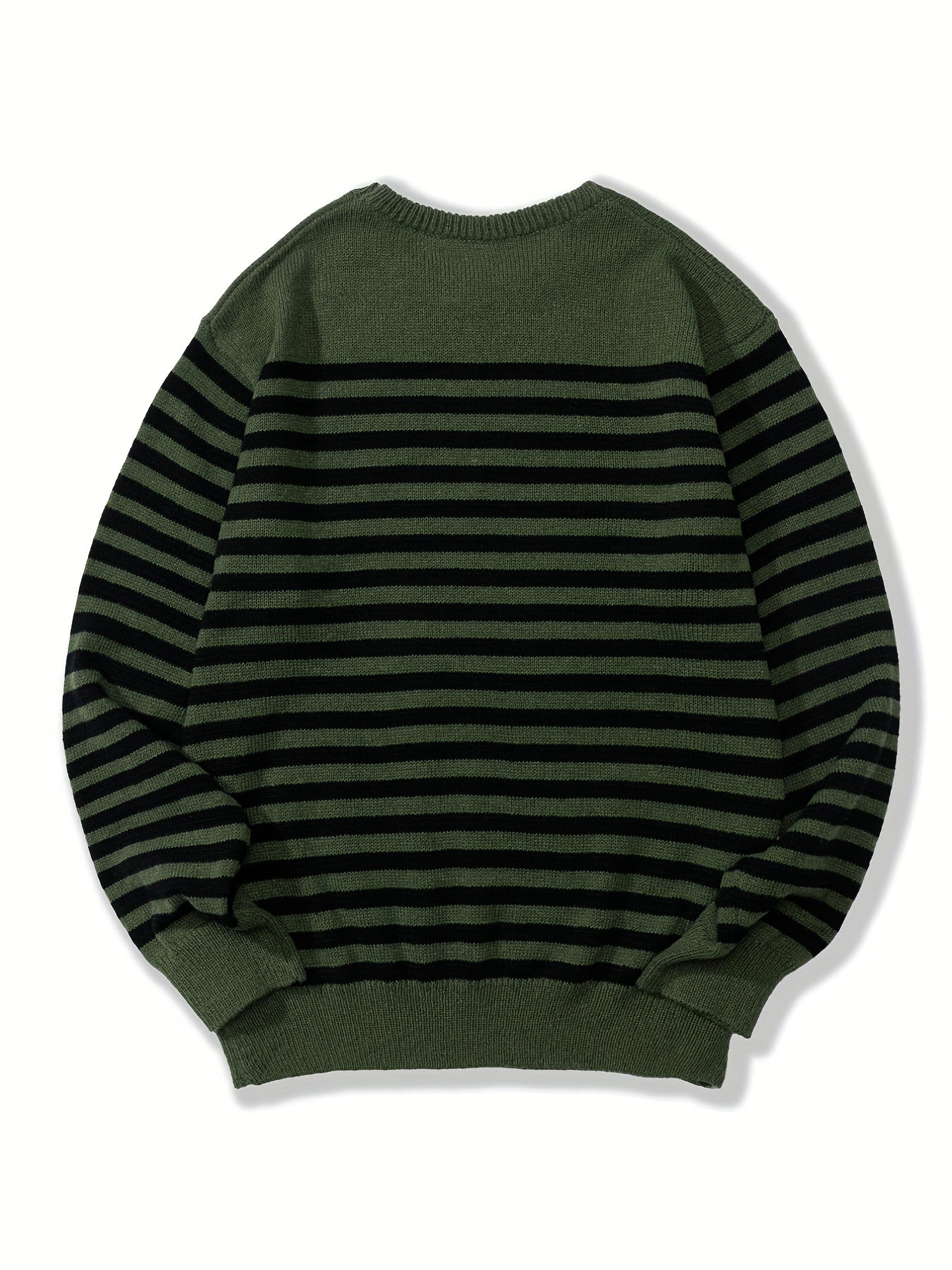 Striped Sweater Men's Casual Warm Pullover