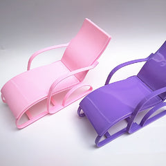 1pc Pink Lounge Chair for Dollhouse & Outdoor Decor
