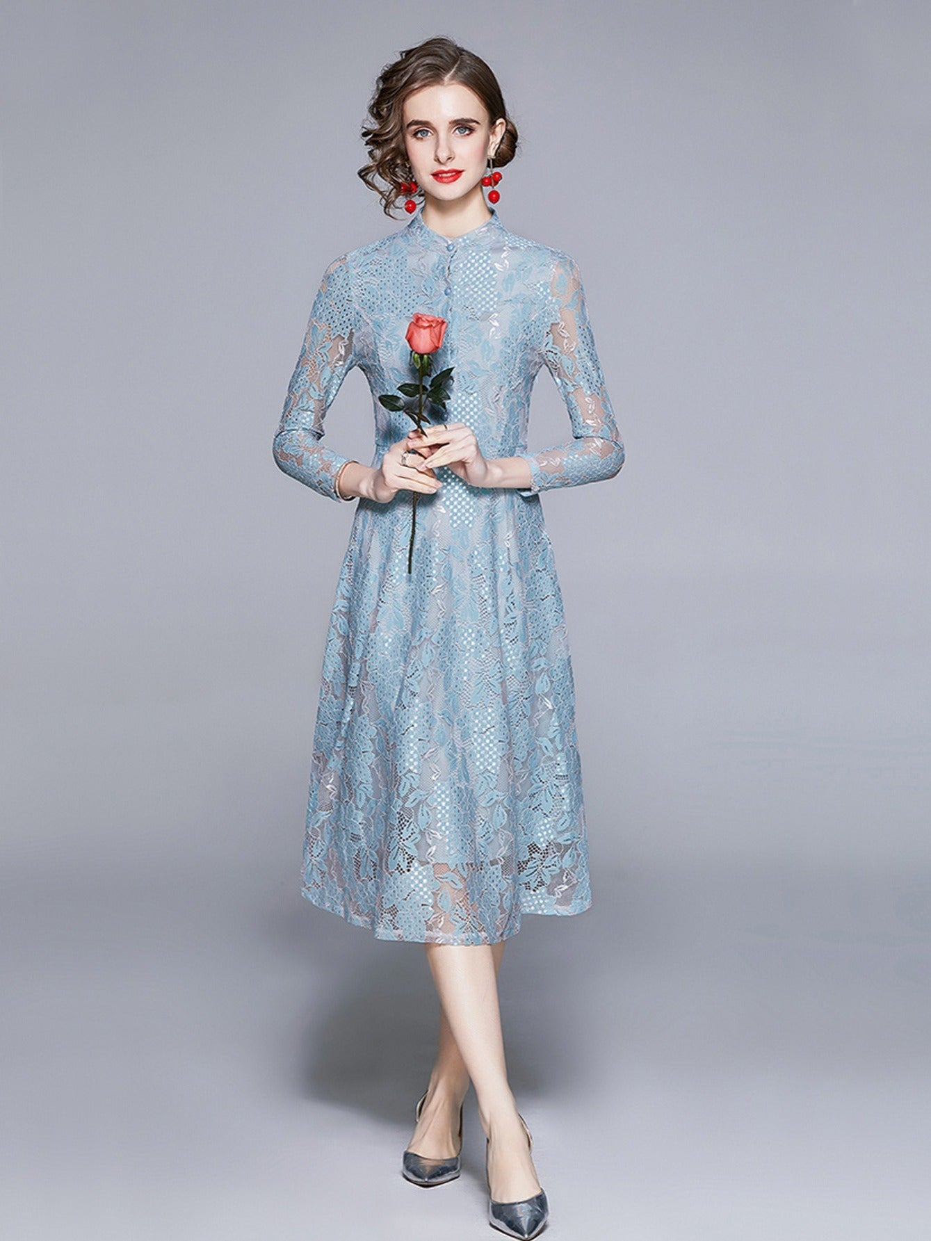Lace Bridesmaid Dress Night Out Cocktail Women's Clothing