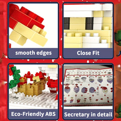 Christmas Building Blocks Set 314pcs Holiday Present Box Stacking Toys