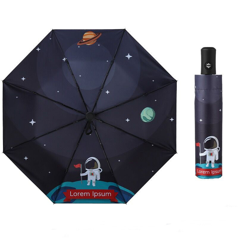 Automatic 3-fold Astronaut Umbrella UV Protection