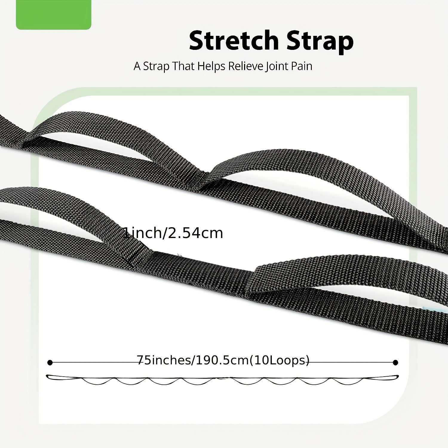 10 Loops Yoga Stretching Strap Non Elastic Resistance Bands