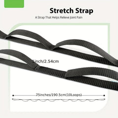 10 Loops Yoga Stretching Strap Non Elastic Resistance Bands